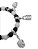 Pulseira Exu Caveira Detalhada Ajustável Preta e Branca - Imagem 2