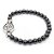 Pulseira Hematita Ajustável Pulseira da Fé Hematita Cinza - Imagem 1