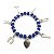 Pulseira Ogum Orixás Umbanda Candomblé Azul Ajustável - Imagem 1