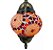 Abajur Turco Mosaico Metal E Vidro Vermelho Bivolt 40cm - Imagem 4