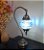 Abajur Turco Mosaico Metal E Vidro Vitral Azul Bivolt 40 cm - Imagem 3