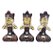 Trio Mini Buda Tailandês da Sabedoria Red Gold 6 cm - Imagem 1