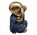 Estátua Buda Ceguinho Estatueta Monge 9 cm Dourado e Azul - Imagem 2