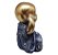 Estátua Buda Surdinho Estatueta Monge 9 cm Dourado e Azul - Imagem 2