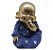 Estátua Buda Mudinho Estatueta Monge 9 cm Dourado e Azul - Imagem 1