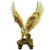 Enfeite Decorativo Águia Dourada Força e Poder 25 cm Gold - Imagem 1