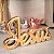Palavra Jesus Dourado de Mesa Decorativa Enfeite Detalhado - Imagem 5