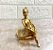 Bailarina Sentada Estatueta Enfeite Dourado Resina 9 cm - Imagem 5