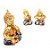Trio De Buda Tailandês Cego Surdo Mudo Buda Azul 4 cm - Imagem 3