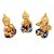 Trio De Buda Tailandês Cego Surdo Mudo Buda Azul 4 cm - Imagem 2