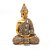 Buda Tailandês Meditando Dourando Brilhante Buda 9 cm - Imagem 1