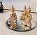 Trio Mini Buda Tailandês Rezando Orando Estatueta Buda 4 cm - Imagem 4