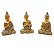 Trio Mini Buda Tailandês Rezando Orando Estatueta Buda 4 cm - Imagem 1