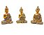 Trio Mini Buda Tailandês Rezando Orando Estatueta Buda 4 cm - Imagem 2