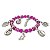 Pulseira Obá Orixás Umbanda Candomblé Rosa Choque Ajustável - Imagem 1