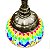 Abajur Turco de Chão Mosaico Metal E Vidro Mesclado 97 Cm - Imagem 3