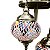 Abajur Turco de Chão Mosaico Metal E Vidro Mesclado 97 Cm - Imagem 2