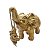 Elefante da Sabedoria Brincando com seu Filhote Dourado 13cm - Imagem 2