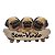 Enfeite Trio de Pug Placa de Bem Vindo em Resina 10 cm - Imagem 2
