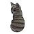 Enfeite de Resina Gatinho Cinza Decorativo Sala Jardim11 cm - Imagem 3