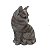 Enfeite de Resina Gatinho Cinza Decorativo Sala Jardim11 cm - Imagem 5