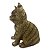 Enfeite de Luxo Gatinho Resina Dourado Decoração 11 cm - Imagem 4