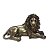 Estatua Enfeite de Resina Leão Cobre Brilhante Força 19 cm - Imagem 1