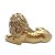 Estatua Enfeite de Resina Leão Dourado Brilhante Força 19 cm - Imagem 3