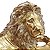 Estatua Enfeite de Resina Leão Dourado Brilhante Força 19 cm - Imagem 5