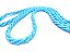 Guia Brajá 3 Fios Trançado Ogum Azul 60 cm Umbanda - Imagem 2