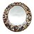 Espelho Oval Artesanal Pedras Preciosas Naturais 30 cm - Imagem 1