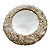 Espelho Oval Artesanal Pedra Cristal Branco Natural 30 cm - Imagem 1