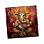 Toalha para Leitura de Tarô Ganesha Prosperidade 70 cm - Imagem 1