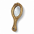 Espelho Pequeno Dourado Brilhante Umbanda Candomblé 13 cm - Imagem 1