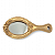 Espelho Pequeno Dourado Brilhante Umbanda Candomblé 13 cm - Imagem 3