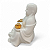 Estátueta Buda da Prosperidade Luminária Porcelana 13 cm - Imagem 3