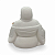 Estátueta Buda da Prosperidade Luminária Porcelana 13 cm - Imagem 4