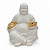 Estátueta Buda da Prosperidade Luminária Porcelana 13 cm - Imagem 1