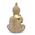 Buda Tibetano da Sabedoria Meditação Gold Com Strass 20 cm - Imagem 3