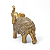 Elefante Dourado com Detalhes de Pedras Brilhantes 12 cm - Imagem 3