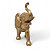 Elefante Dourado com Detalhes de Pedras Brilhantes 15 cm - Imagem 2