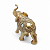 Elefante Dourado com Detalhes de Pedras Brilhantes 15 cm - Imagem 3