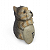 Estatueta Cachorrinho Yorkshire Plaquinha Bem-Vindo 7 cm - Imagem 3
