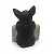 Estatueta Delicada Cachorrinho Pinscher Plaquinha Paz 7 cm - Imagem 3