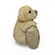 Estatueta Delicada Cachorrinho Golden Plaquinha Amor 7 cm - Imagem 2