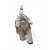 Elefante Branco e Dourado Detalhes de Pedras Brilhantes 15cm - Imagem 2