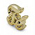 Palavra Fé Dourado de Mesa Decorativa Enfeite Detalhado  8cm - Imagem 2