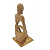 Enfeite de Resina Delicado Com Pedras Brilhants Dourado 13cm - Imagem 3