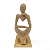Enfeite de Resina Delicado Com Pedras Brilhants Dourado 13cm - Imagem 1
