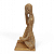 Enfeite de resina Pensador Com Pedras Brilhants Dourado 13cm - Imagem 3